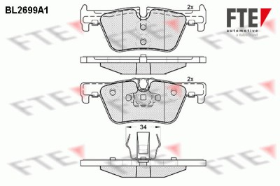 FTE 9010927 set placute frana disc foto