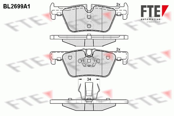 FTE 9010927 set placute frana disc