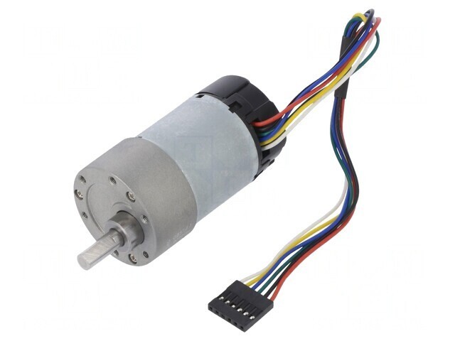 Motor DC cu Transmisie 12V 5.5A Ax Crestătură D 48mNm 6.3:1 METAL GEARMOTOR 37DX65LMM