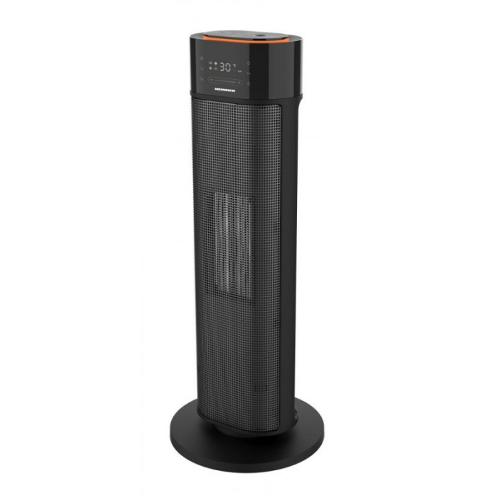 Radiator ceramic cu umidificare Heinner, 2000 W, Functie umidificare, Display LED, Control touch, Telecomanda
