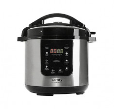 Oala sub presiune si slow cooker CAMRY CR6409 1000W 6 litri Argintiu foto