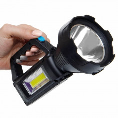 Lanterna cu incarcare solara, multifunctionala, LED XPE + COB, 25W, 4 moduri de