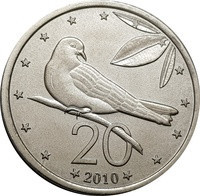 Insulele Cook 20 Cents 2010 - Elizabeth II , 33 mm, KM-760 UNC !!! foto