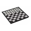 Joc FOXMAG24, 3 in 1, table, dame, sah, magnetic, dimensiune 24 cm, alb/negru