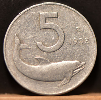 5 lire Italia - 1953 foto