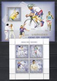 Sao Tome si Principe 2006 - C&acirc;știgătorii Jocurilor Olimpice - Atena, Grecia 2004, Colita + Bloc, Cota 20 EURO, RARE, MNH