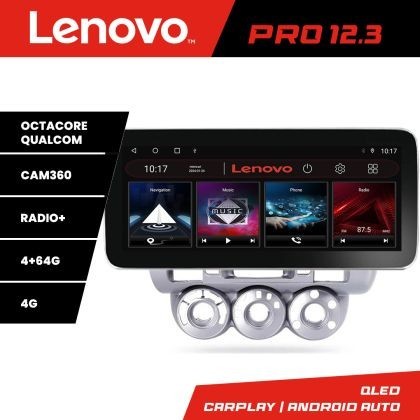 Navigatie Honda Fit Jazz 2004-2008 Lenovo PRO 4+64 12.3 inch qled android 4G DSP gps internet Kit-jazz CarStore Technology