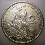 Moneda Argint Peru 1 Sol 1924, 25g Argint 0.500, KM# 218.1