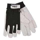 Manusi de lucru piele porc Neo Tools, marimea 8, protectie maini, rezistenta uzura, confort, atelier
