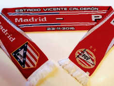 Fular fotbal PSV EINDHOVEN (Olanda) - ATLETICO MADRID (Spania) 2016 foto