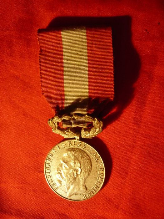 Medalie Rasplata Muncii pt Constructiuni Scolare 1923 cl.II Regele Ferdinand