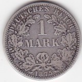 Germania 1 Mark Marca 1875 Wilhelm I type 1 large shield small eagle litera A