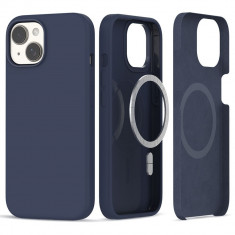 Husa Tech-Protect Silicone MagSafe pentru Apple iPhone 15 Albastru inchis