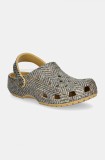 Crocs papuci Crocsclassic Tweed Clog femei, culoarea bej, 210403