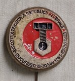 Expozitia tehnica Romania - Germania, Bucuresti 1965, insigna