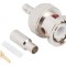 Conector BNC mufă tată drept 50&Omega; crimpat POM aurit