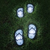 Lampa solara - papuci de plaja - alb rece - 12,7 x 8,5 cm