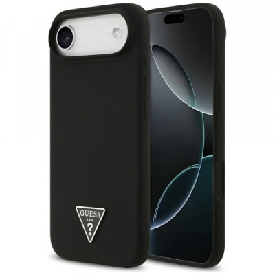 Husa MagSafe pentru Apple iPhone 17 Air, Guess, Triangle Logo, Neagra foto