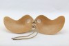 BRA133-152 Sutien invizibil cu silicon autoadeziv accesorizat cu siret, bej nude, Push Up, a