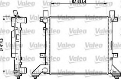 Radiator, racire motor VW LT II bus (2DB, 2DE, 2DK) (1996 - 2006) VALEO 731605 foto