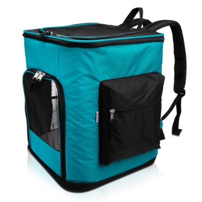 Rucsac transport animale Navaris, 41x34.5x43 cm, pentru caini/pisici pana la 12 kg, gri, 47550.37 foto