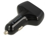 &Icirc;ncărcător USB Dual 12-24V Negru