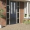 vidaXL Folie fereastra, 3 buc., statica mata, neagra, PVC