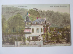 Carte postala Baile Govora:Vila General Bere?teanu,circulata 1912 foto