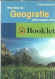 Memorator de geografie pentru clasa a XII-a - Cristina Moldovan