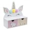 Cutie Decorativă Unicorn, Model cu Sertare, Multicolor, Lemn, 26x10x27cm