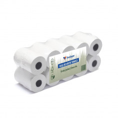 Set 10 Role Termice ROLLIS, 57mm x 9m, Hartie Termica 48 g/m² fara Bisfenol A (BPA), Tub 12 mm