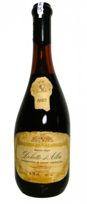 A 115 VIN ROSU, DOLCETTO D&#039;ALBA, DOC, , RECOLTARE 1980 CL 75 GR 12