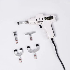 Aparat Chiropractic Electric pentru Corectarea Posturii, 750 N, Masaj Tip Pistol pentru G&acirc;t, Spate, Coloană, M&acirc;ini și Picioare, 5 Accesorii, Motor Sil