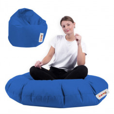 Fotoliu puf, Bean Bag, Ferndale, 100 cm, poliester impermeabil, albastru