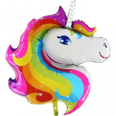 Balon din folie unicorn colorat 104cm StarHome GiftGalaxy foto