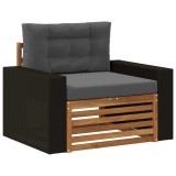 vidaXL Canapea Medie pentru Exterior Lemn Solid de Acacia natural 3438951
