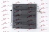 Condensator aer conditionat Ford Ranger 2022; motor 2.3 Ecoboost, dimensiuni [mm]: 610x605x16, uscator integrat, iesire 22mm, intrare 22mm;