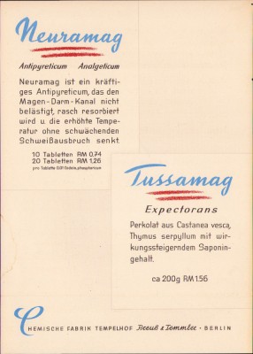 HST A1968 Reclamă medicament Germania anii 1930-1940 foto