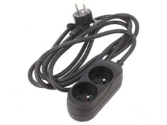 Prelungitor alimentare 3 prize PVC negru 3m 16A 3x1,5mm2 foto