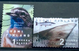 Finlanda 1999 păsări ,pești fauna marina, serie 2v stampilata