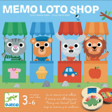 Joc de memorie si asociere Memo Loto Shop Djeco