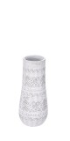 Vaza flori teracota alba gri 11 x 27 cm