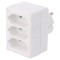 Conector alimentare AC splitter 2P alb