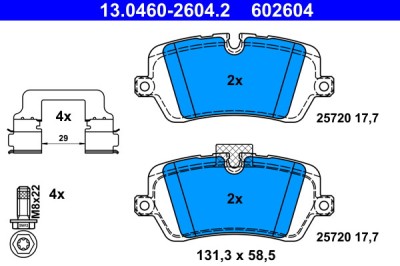 ATE 13.0460-2604.2 set placute frana,frana disc foto