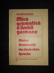 EMILIA SAVIN - MICA GRAMATICA A LIMBII GERMANE (1985, editie cartonata) foto