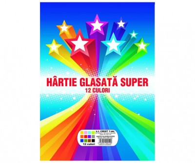 Hartie glasata Lucioasa CRIST 10file/set foto