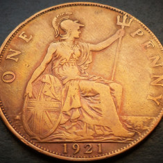 Moneda istorica 1 (ONE) PENNY- MAREA BRITANIE, anul 1921 * cod 4916