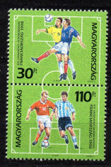 UNGARIA 1998, Sport, Fotbal, Franta, MNH, serie neuzata foto