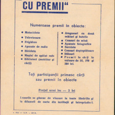 HST A1532 Reclamă concurs Cartea cu premii România comunistă