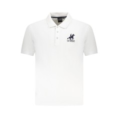 U.S. Grand POLO Tricou polo barbati cu logo brodat, din bumbac, Regular fit, alb, S